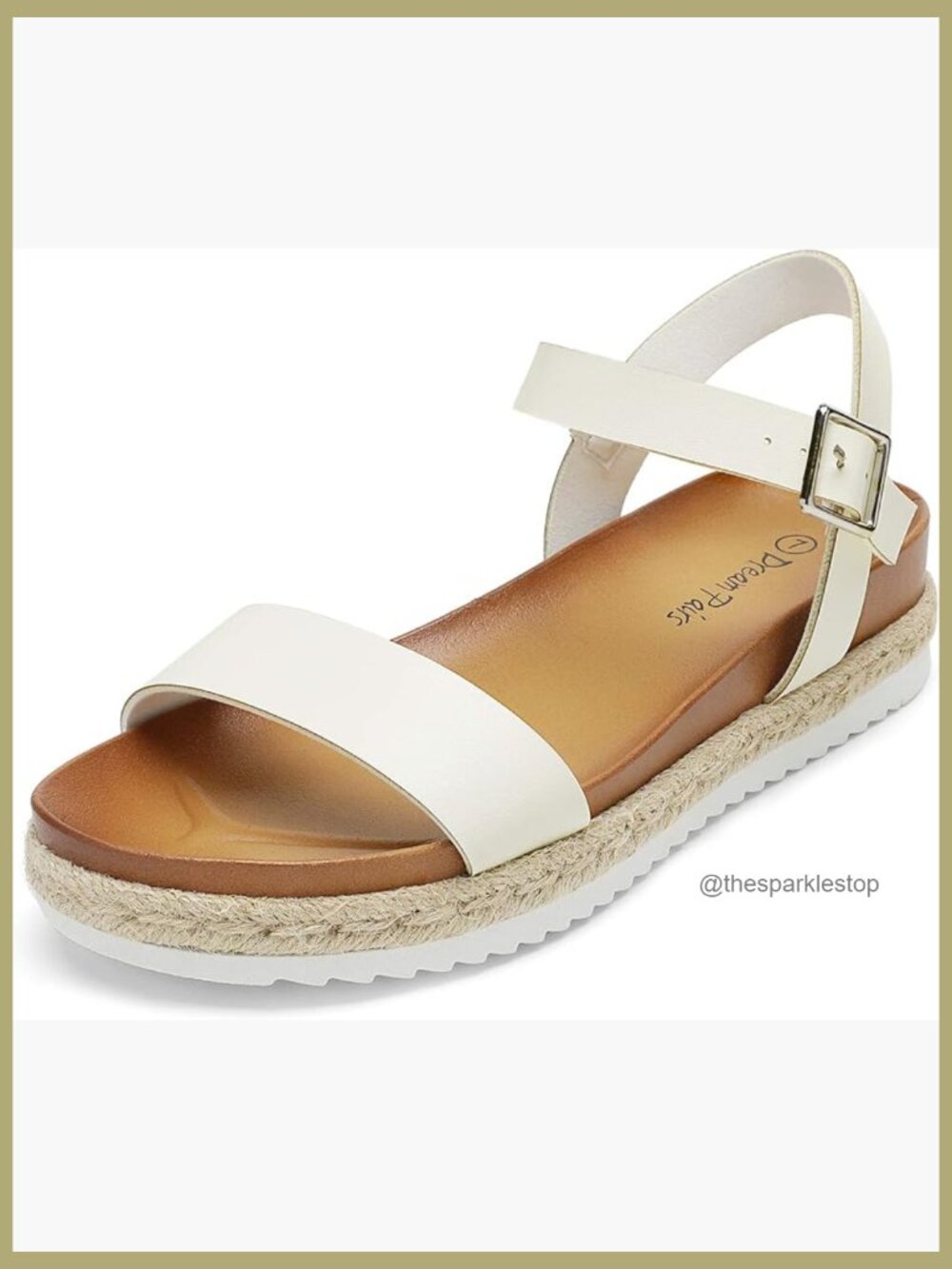Open Toe Ankle Strap Espadrille Platform Wedge Sandals - Picture 1 of 7